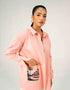 POPLIN PRINTED POCKET OVERSHIRT